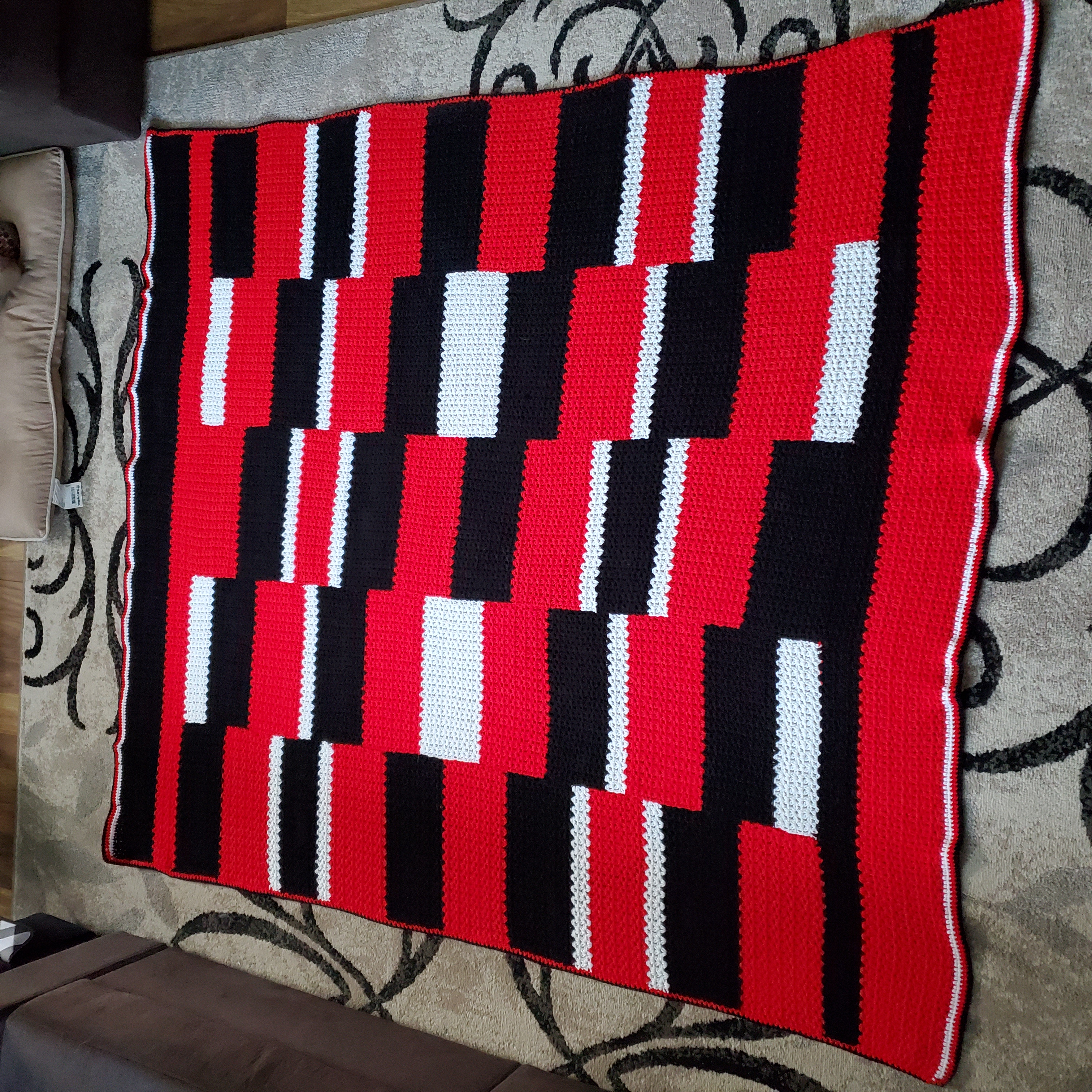 Staggered Alternating Pattern Staggered Stripes Afghan Pattern : Becca Jean's World